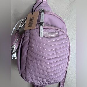 Steve Madden Lilac Quilted Backpack